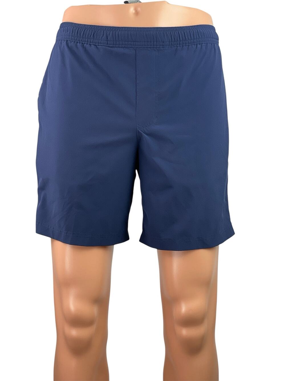 Chubbies Men's Navy Blue Elastic Waist Mid Rise Chino Bermuda Sweat Shorts Sz S